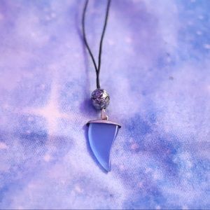 Blue shark tooth necklace